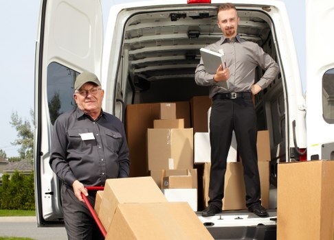 Cardboard boxes and packing materials for a home move in Harefield