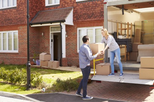 Professional flat removals in Harefield with lifting equipment