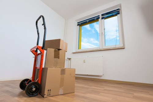 Family using mobile self storage to create more space in Harefield