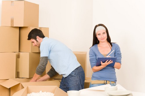 Household furniture prepared for storage in Harefield
