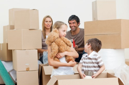 Moving team working at a Harefield property